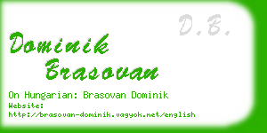 dominik brasovan business card